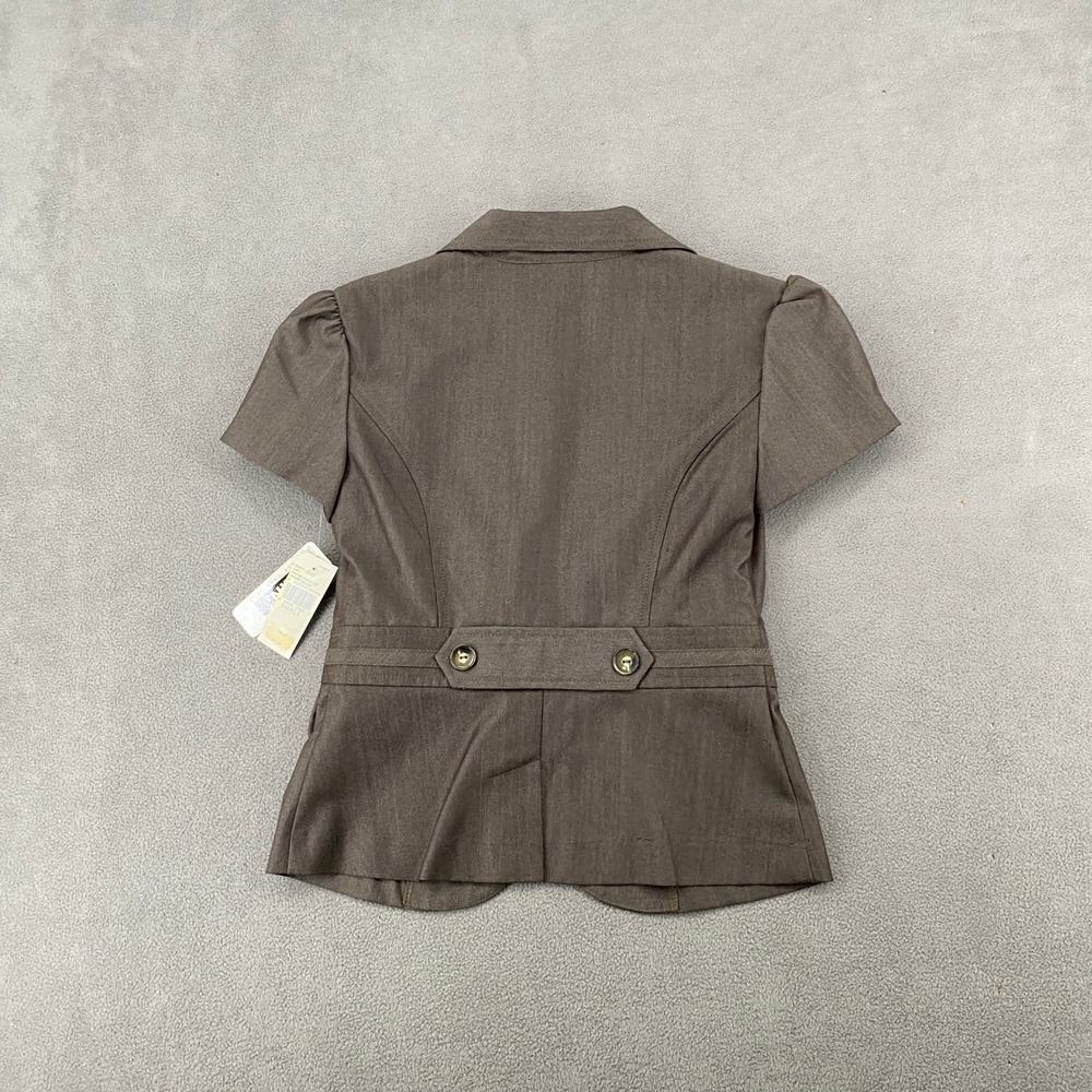 I.N. San Francisco Womens Brown Short Sleeve Single Button Blazer Jacket 0088Y07 - Picture 7 of 9